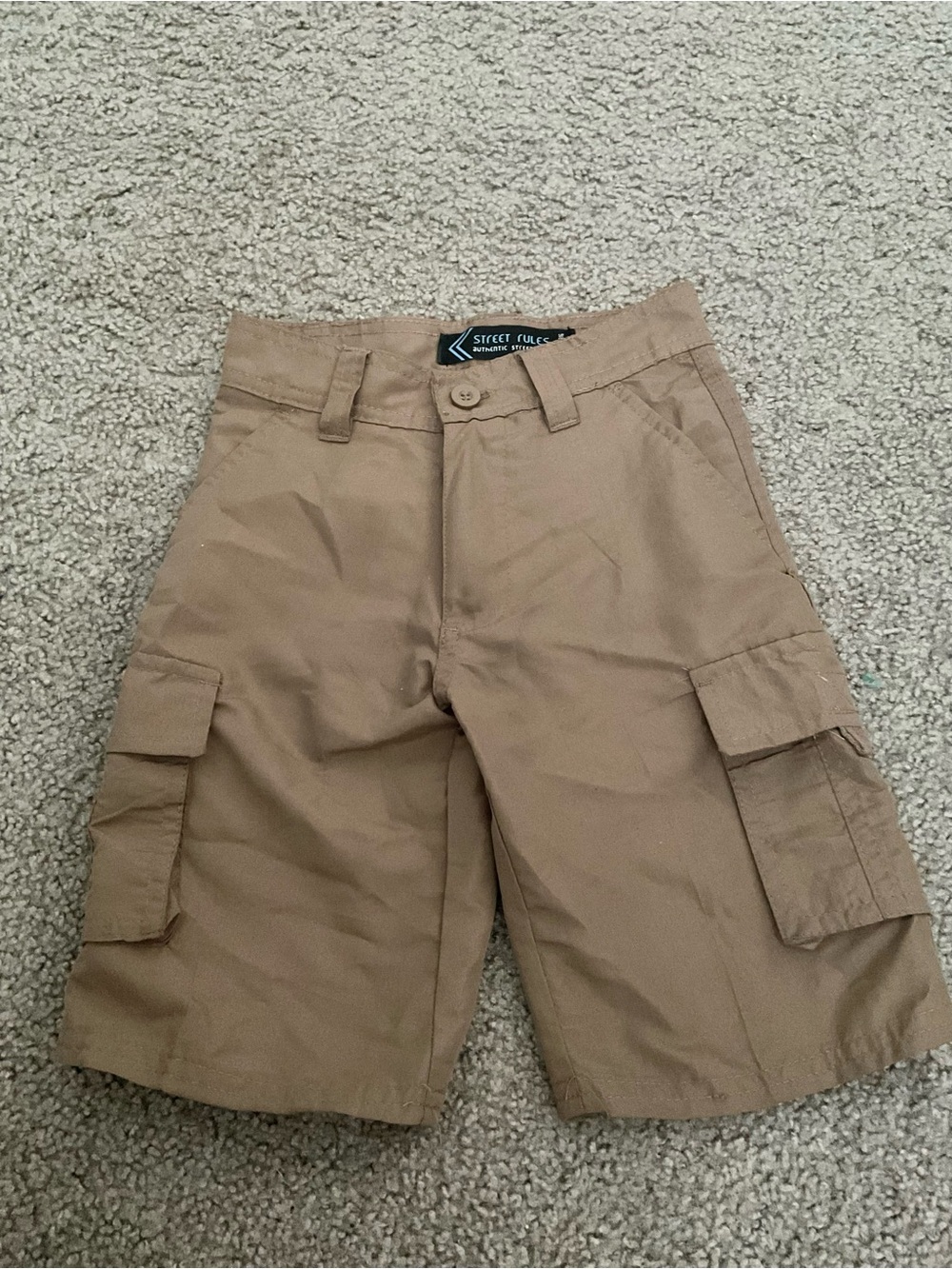 Street Rules Boys' Tan Cargo Shorts